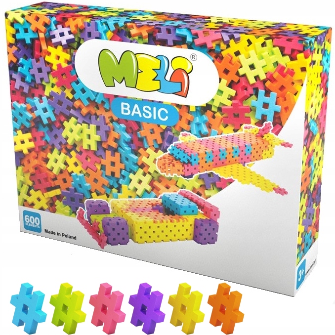 

Klocki Konstrukcyjne Wafle Meli Basic 600 elem.
