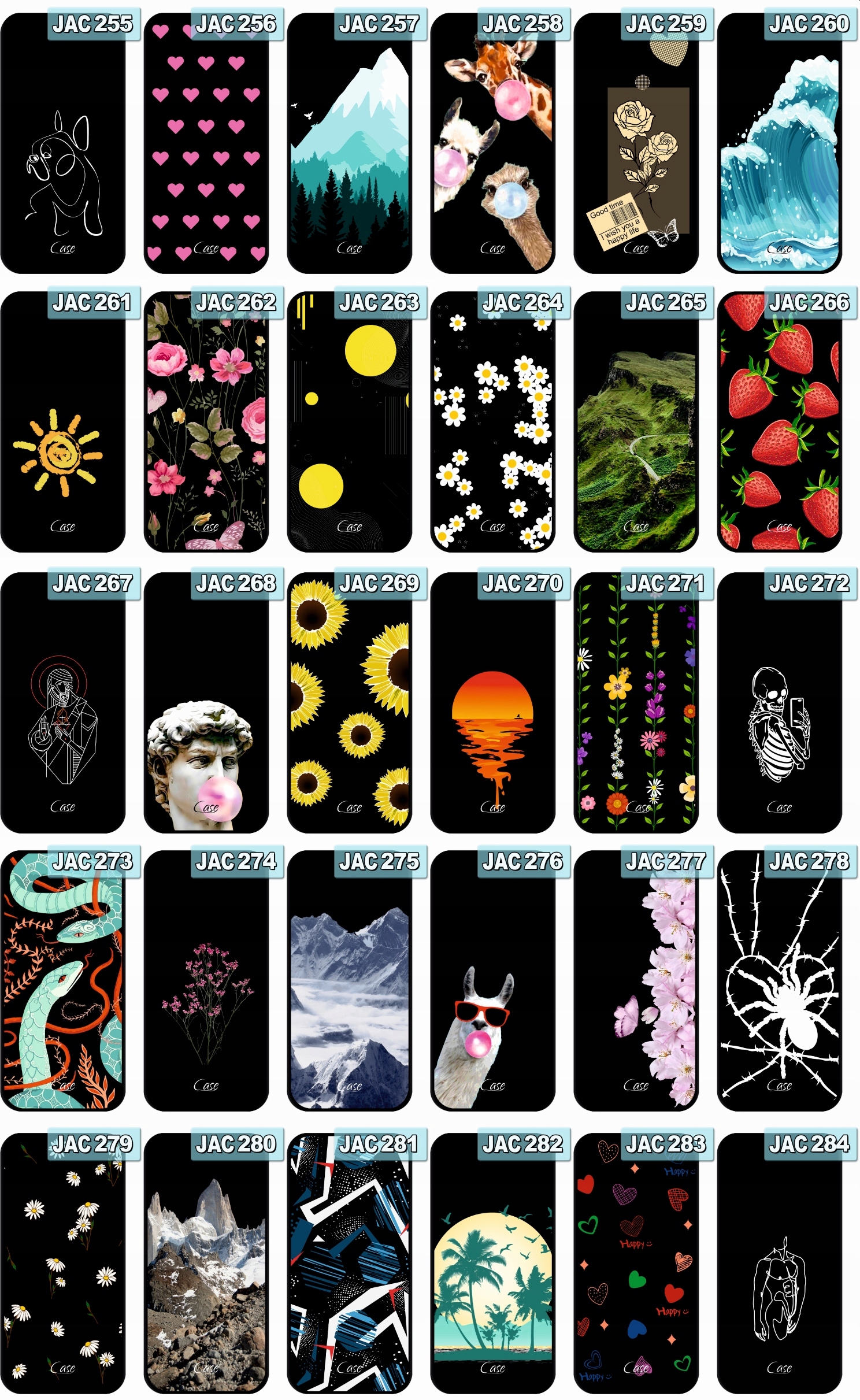 Etui do Xiaomi Redmi 9A wzory CASE + szkło Marka Case