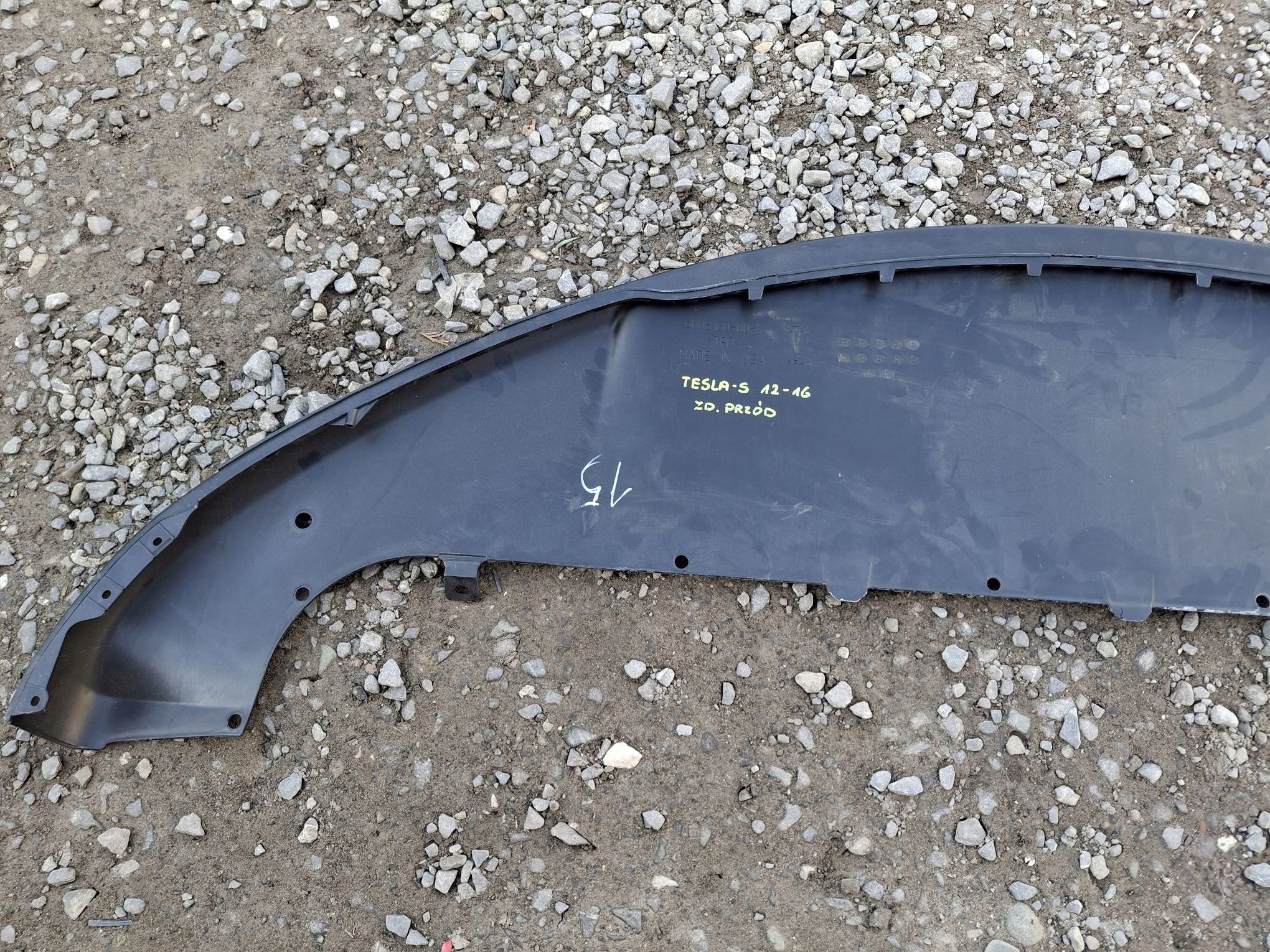 SPOILER cover below front bumper cover TESLA MODEL S S 2012R->