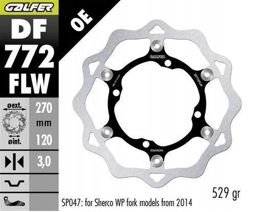 Predný Brzdový Kotúč Sherco Se/sef 250/300/450/500 '09-