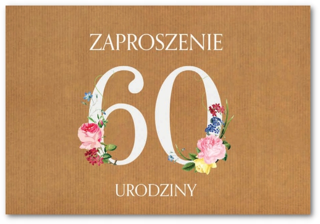 

Zaproszenie na 60 urodziny 10 szt ZT40