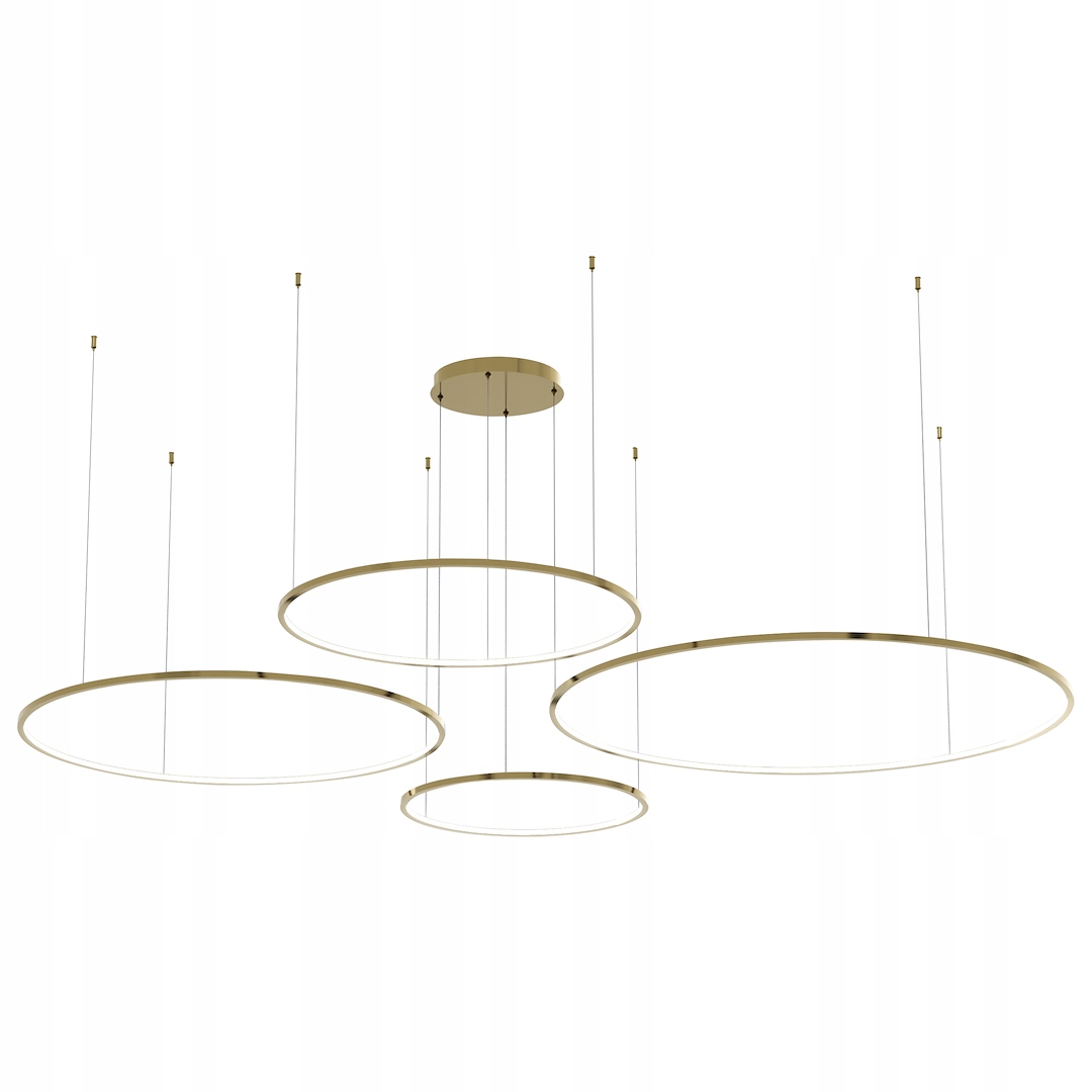 MiLAGRO Závesná lampa Saturno Gold 120W Led Luster Osvetlenie interiéru