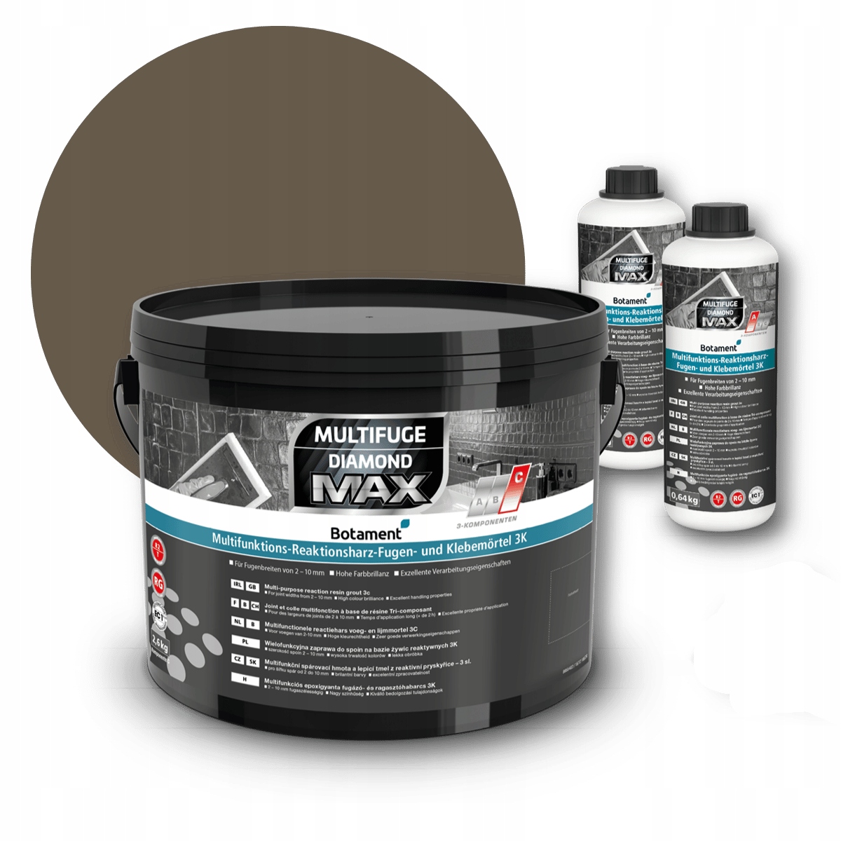 Botament Epoxidová Škárovacia Hmota 2,6 Kg Havanna Sada Živica Tužidlo