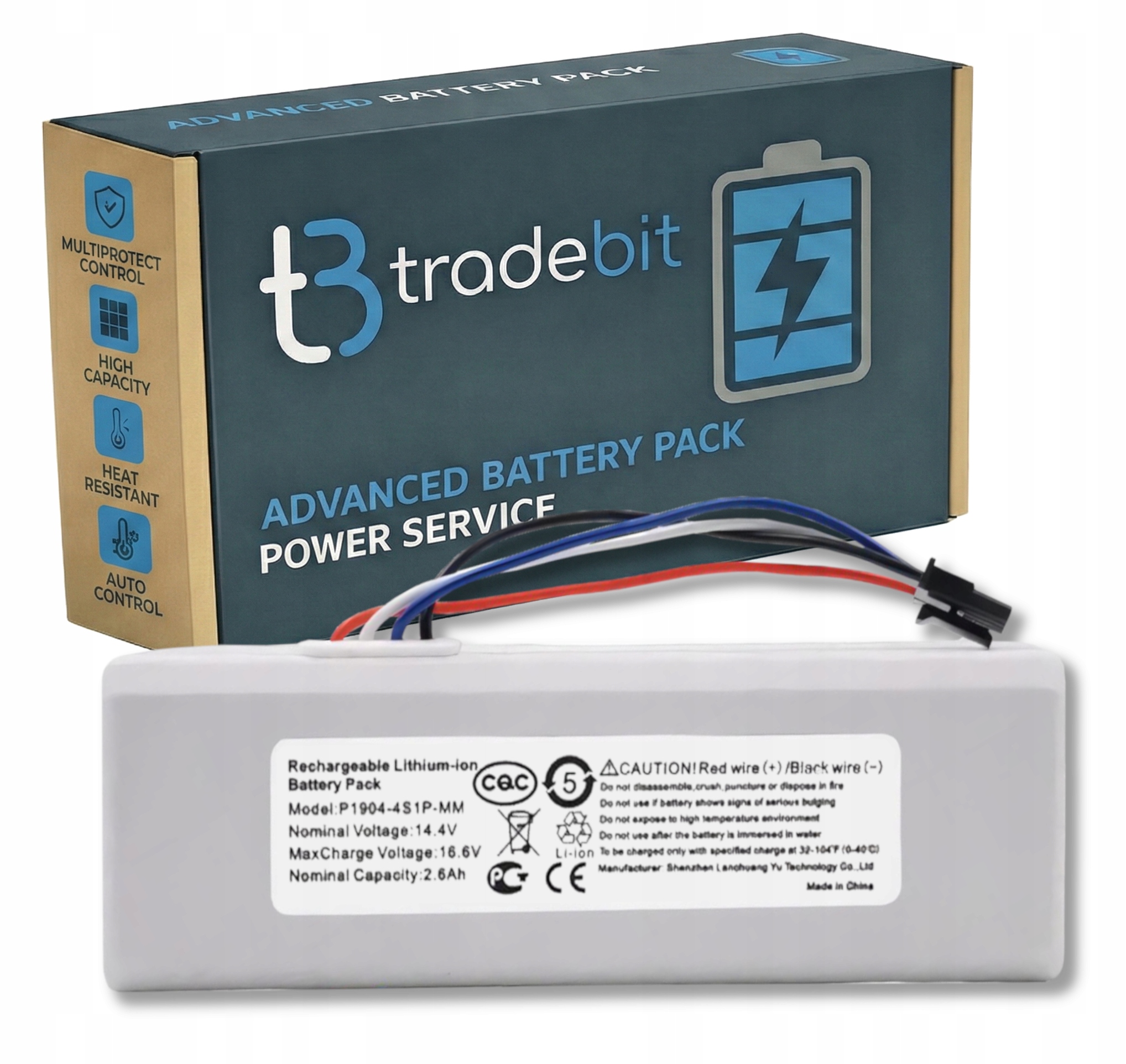 Baterie Akumulátor pro Xiaomi Mi Robot Vacuum Mop 1C Mijia 1C 14.4V 2600mAh