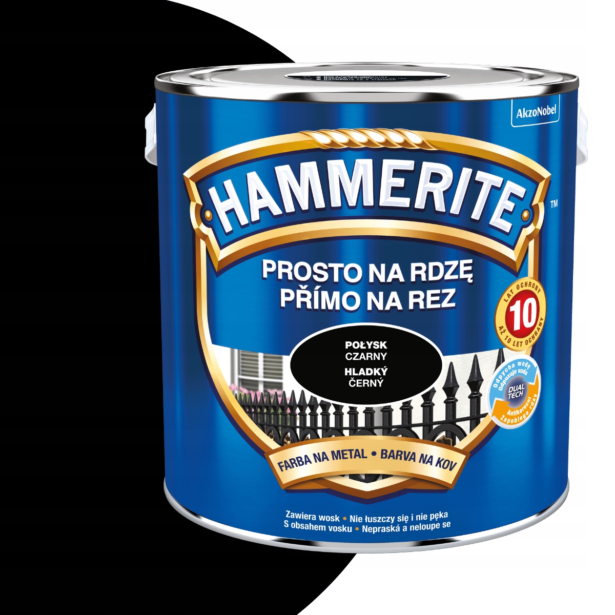 Hammerite Přímo na rez 2,5L Černý Lesk