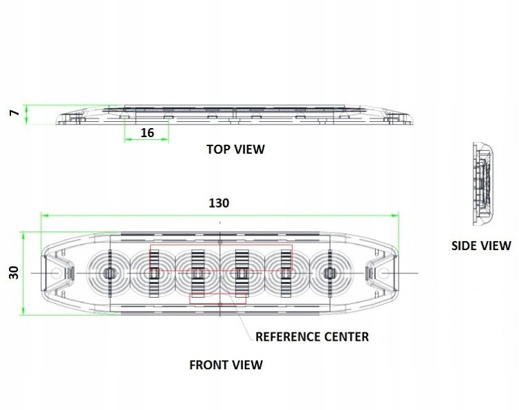 Lampa stroboskopowa 6LED SLIM 18W 12-24V R65 R10 Producent części Kamar