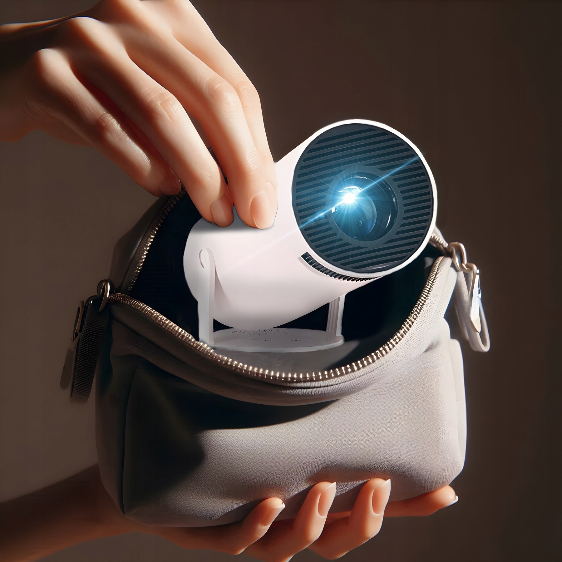 PROJEKTOR RZUTNIK WIFI ANDROID PRZENOŚNY OBROTOWY SMART 4K GŁOŚNIK BLUETOOT Szerokość produktu 13.5 cm