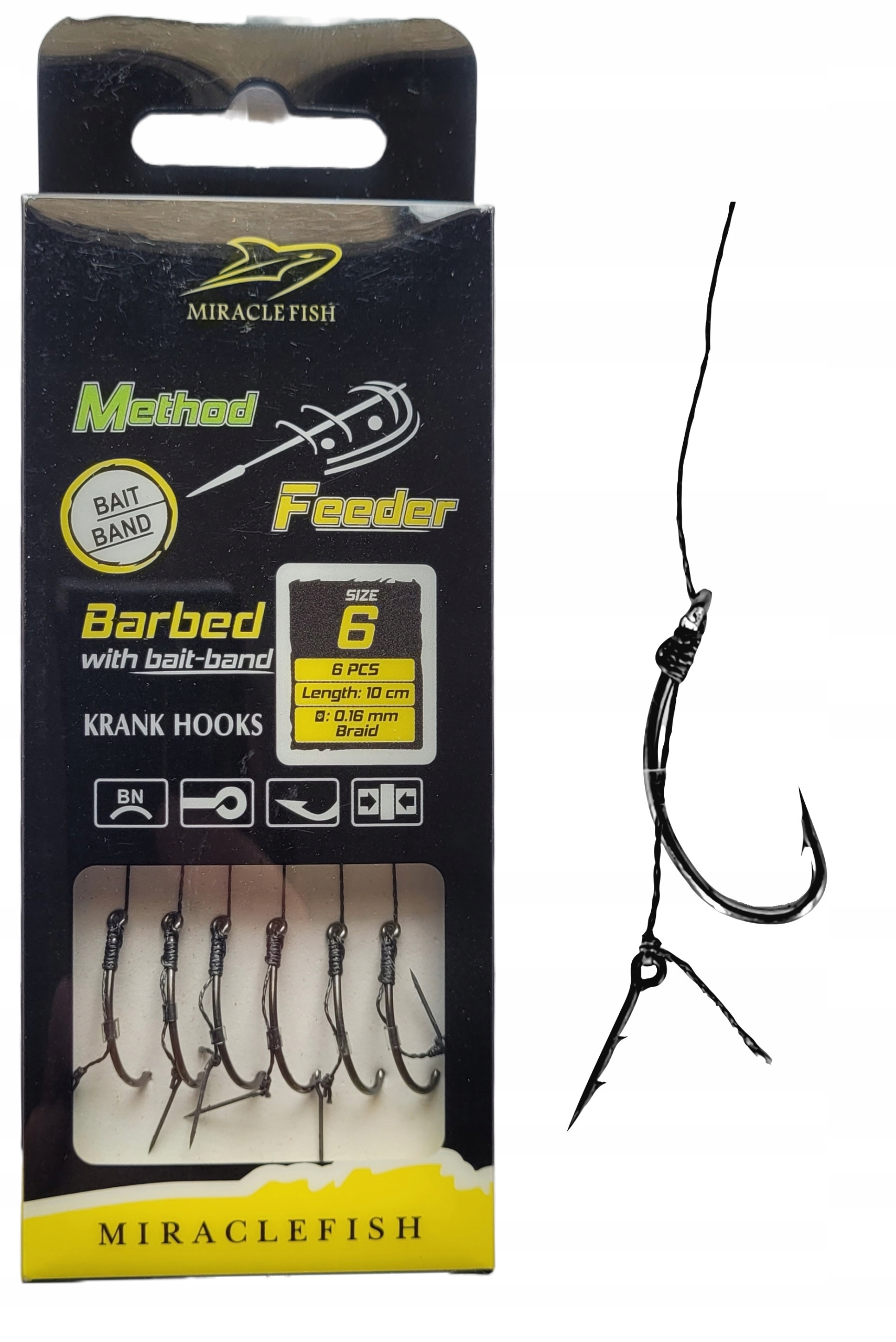 Haki teflonowe nr6 Method Feeder z Igłą przypony