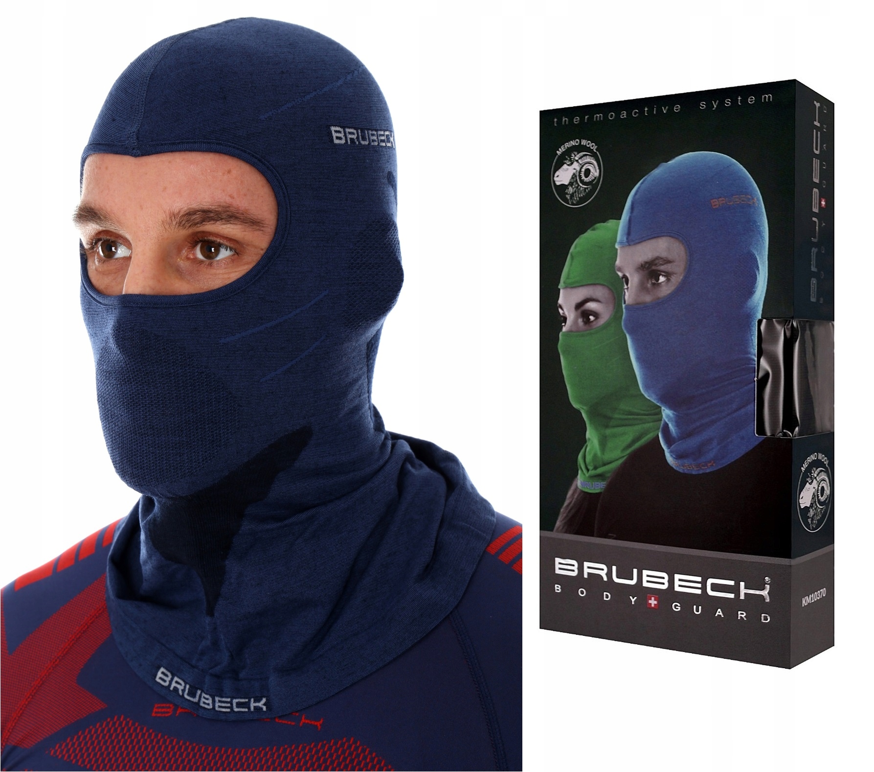 Brubeck wełniana kominiarka termoaktywna Oodychająca Rowerowa Pod Kask