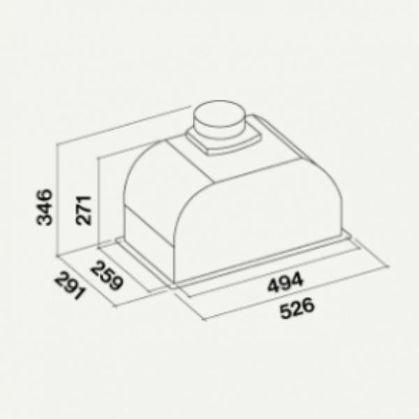 Вытяжка для установки Falmec Бурано 50 black EAN 8034122362021