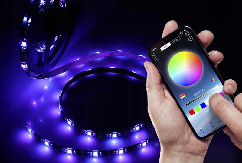 PASEK TAŚMA LISTWA LED RGB NA USB LEDY NEONY NA PILOT DO SAMOCHODU AUTA 3m Strona zabudowy uniwersalne