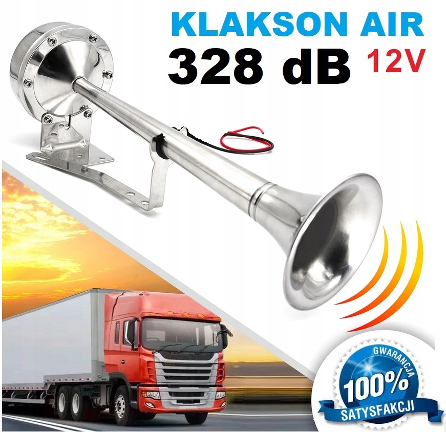 FANFARA KLAKSON SYGNAŁ TUBA TIR KOMPRESOR GŁOŚNY