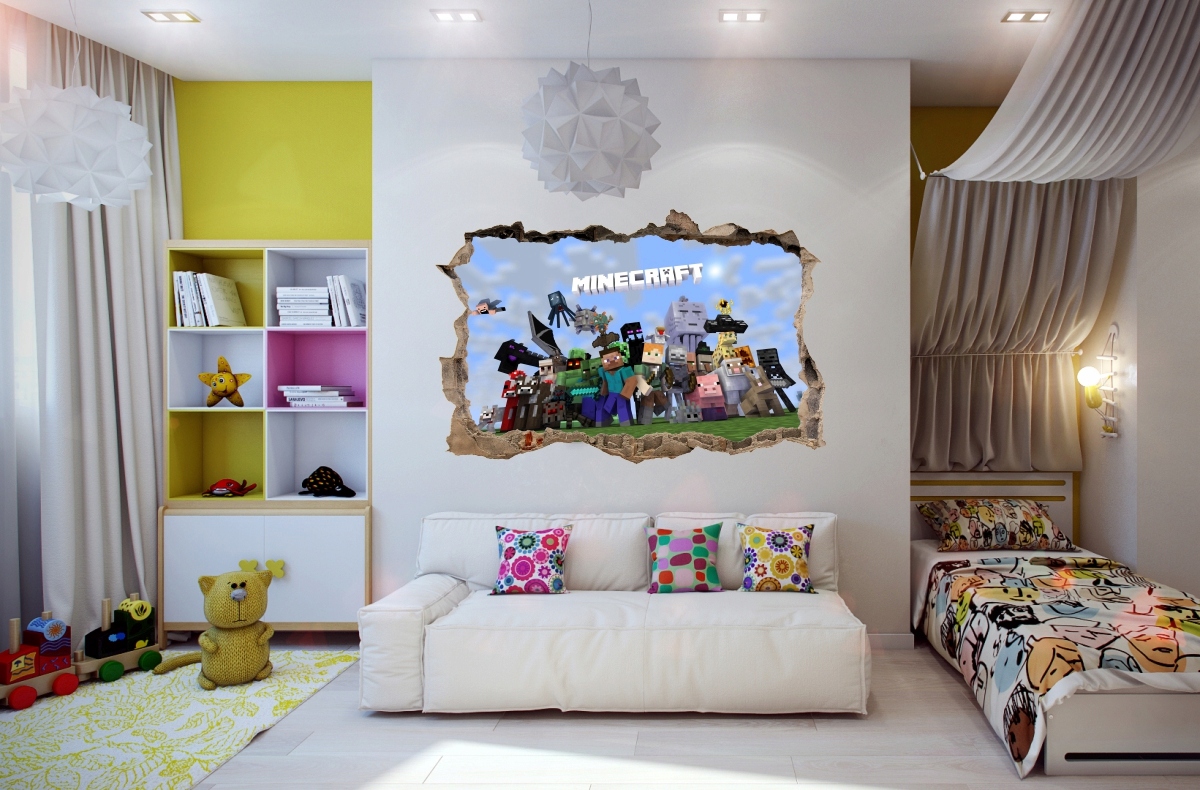 NAKLEJKI NA ŚCIANĘ MINECRAFT #99 115x75 cm Marka inna