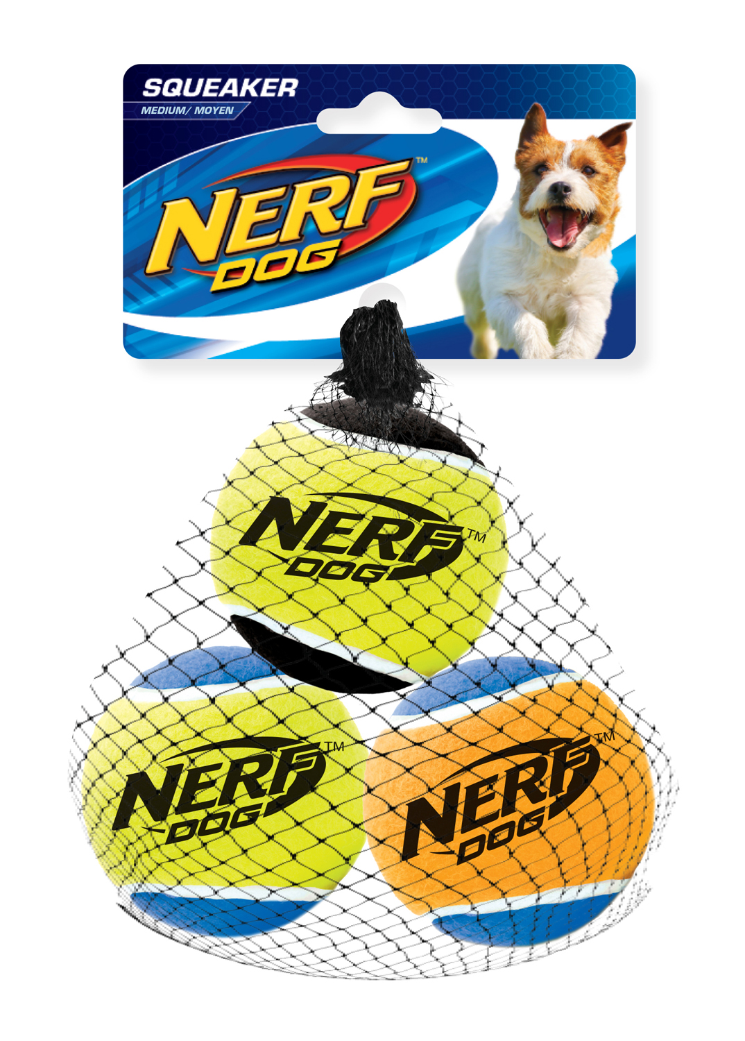 

Nerf 3 x Piłka Tenisowa Squeak 6,5 cm piszcząca