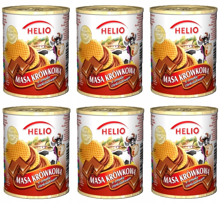 6 x 400 g Helio Tekutý karamel s čokoládovou příchutí Karton