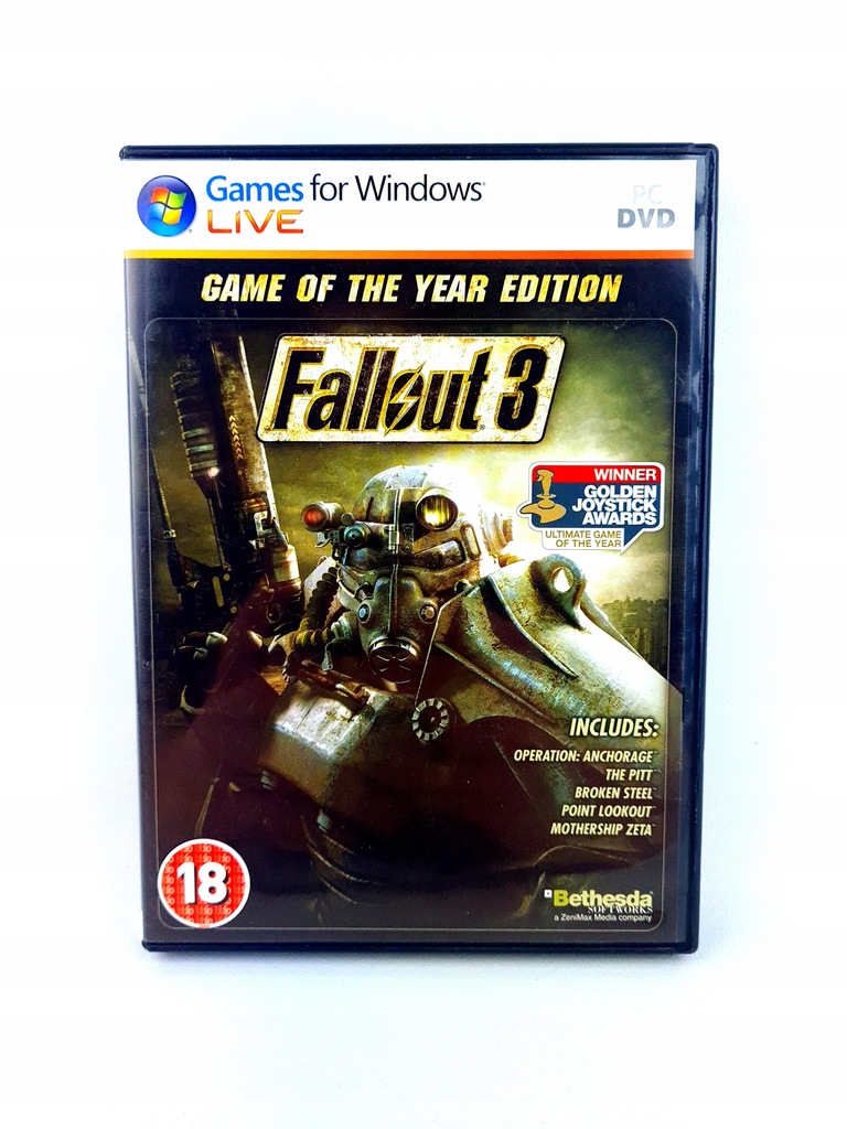 FALLOUT 3 III + 5 DODATKÓW WSZYSTKIE KOMPLET GAME OF THE YEAR PC Wersja gry pudełkowa