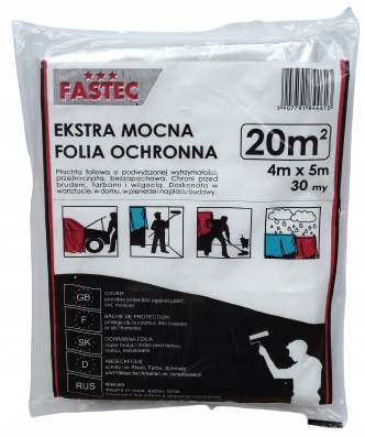 

Folia Malarska Ochronna Przeźroczysta Gruba 4x5m