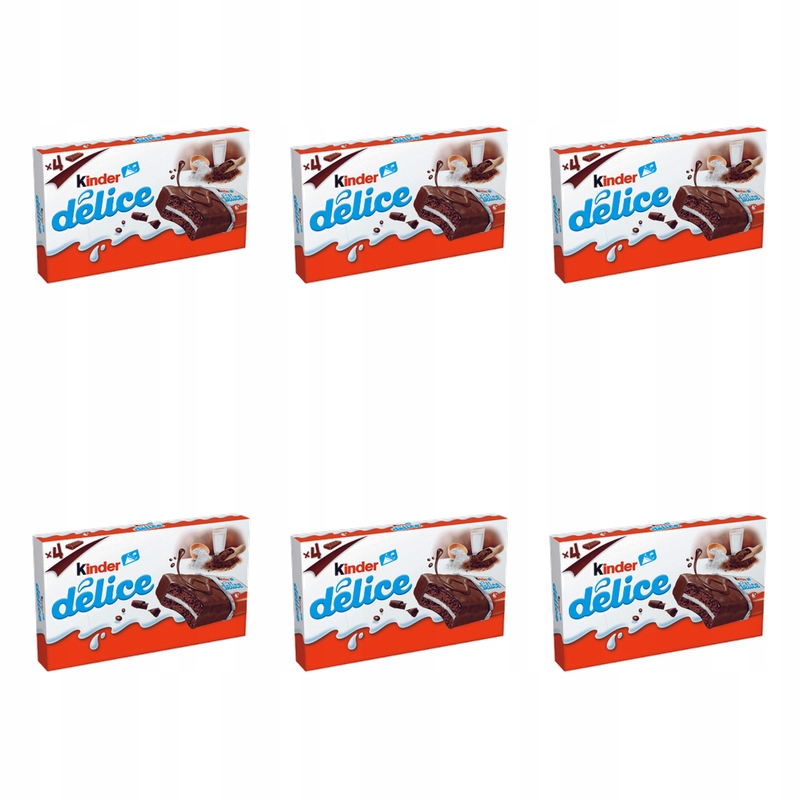 Kinder Delice Kakaový piškot s mléčnou náplní 39 g x 4 x 6