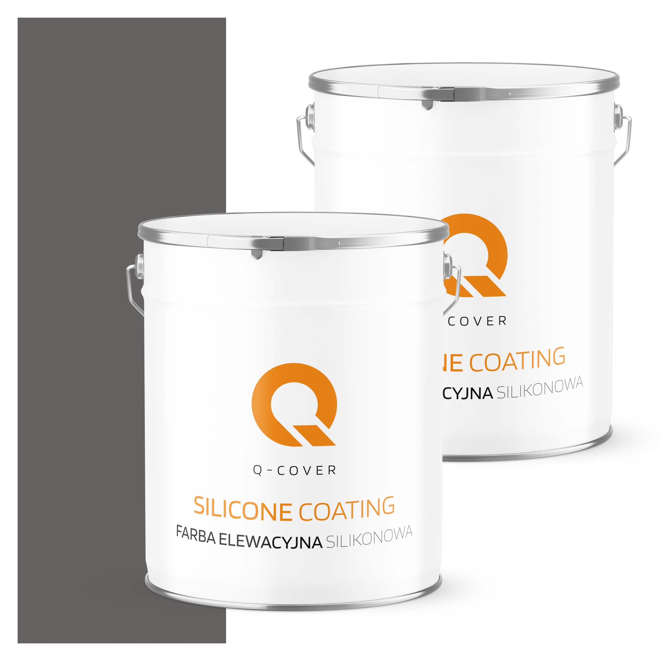 Silikónová fasádna farba 5L Fasáda Uv štruktúra Farba Šedá Tmavá