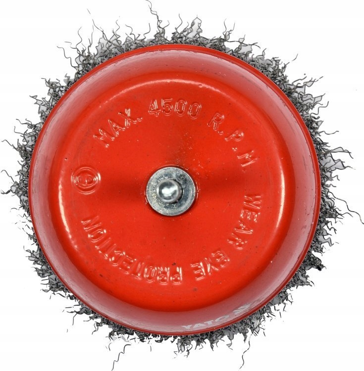 SZCZOTKA CZOŁOWA 100mm DRUT INOX NA WIERTARKĘ YATO Kod producenta YT-47511