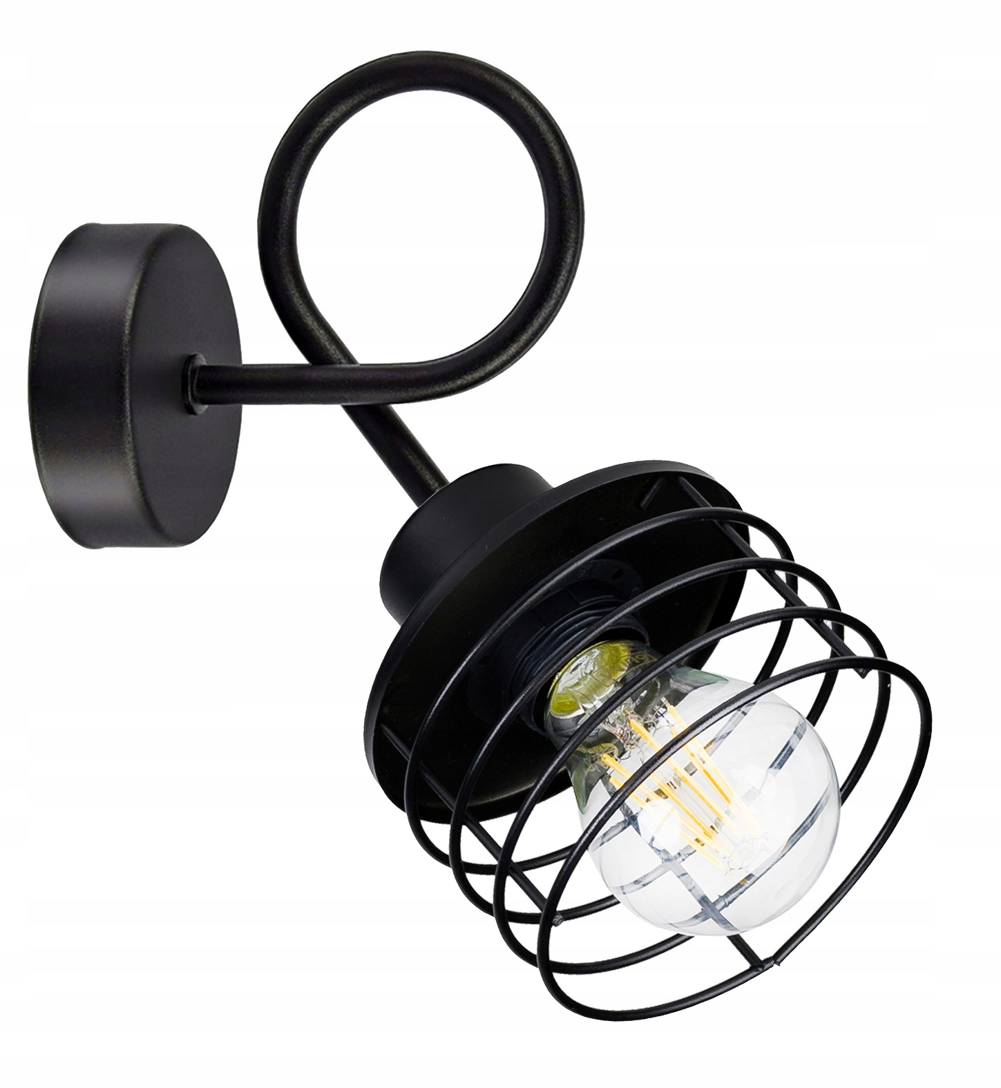 

Lampa Kinkiet E27 ścienny stały loft drut Sprężyna