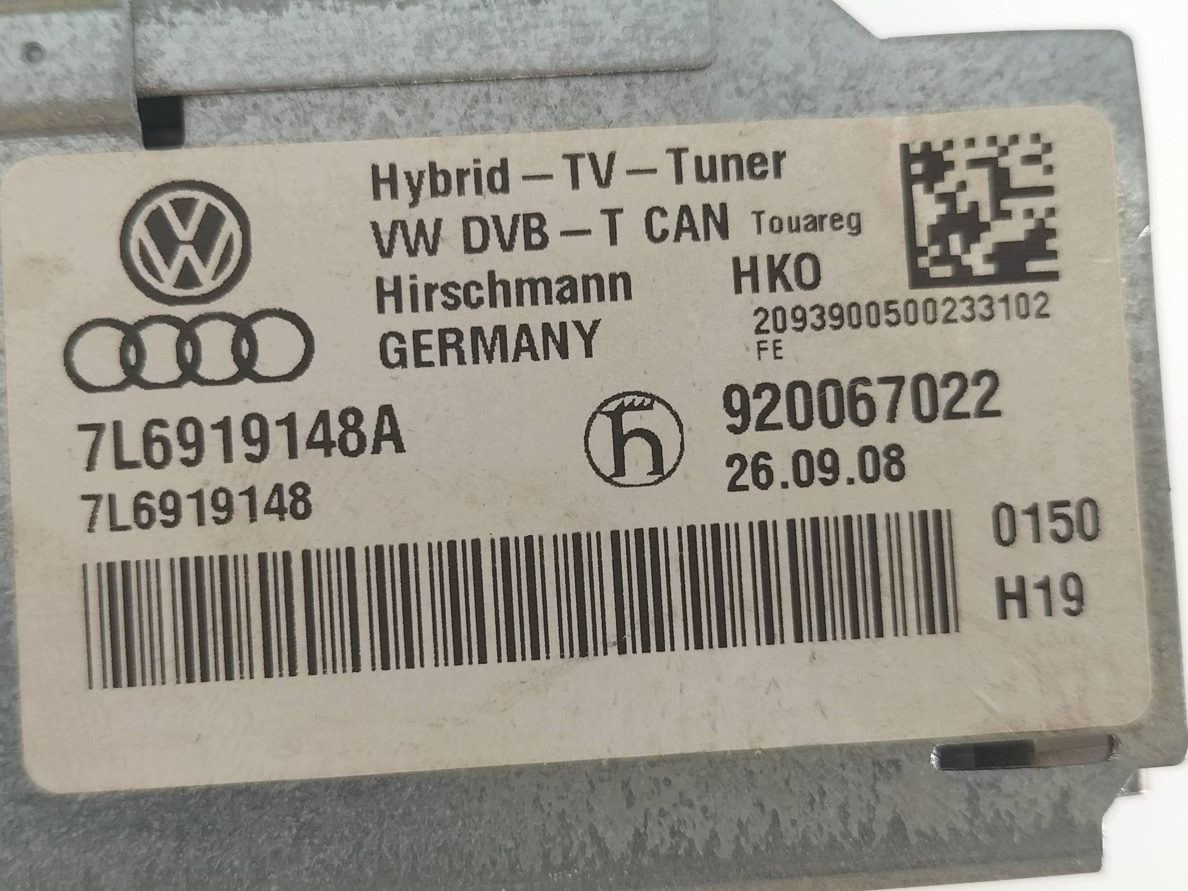 modulo TUNER TV 7L6919148A Skoda Superb II (2008-2015)