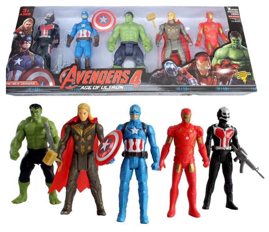 

Avengers Figurki Thor Iron Man Hulk Plus Akcesoria