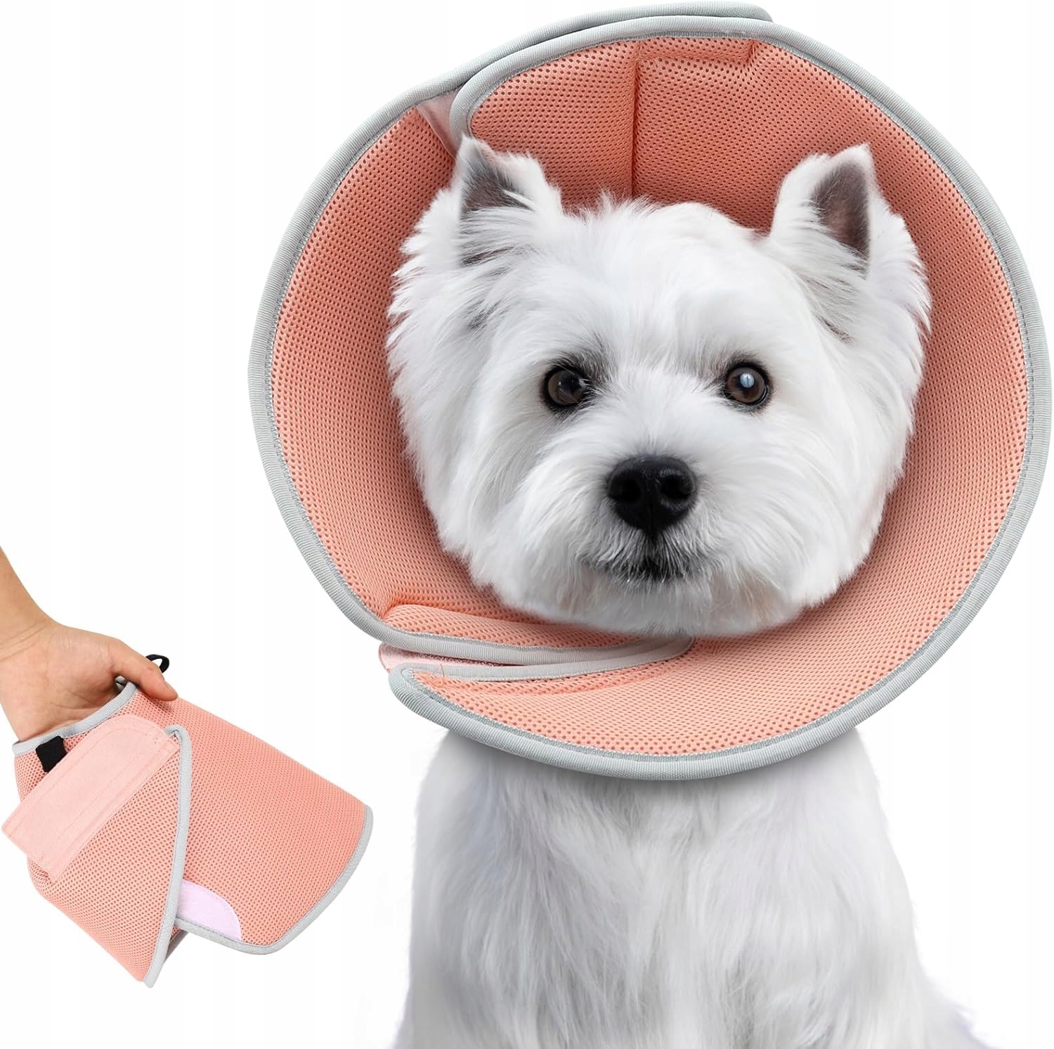 Levně Pooperační límec pro psa L růžový