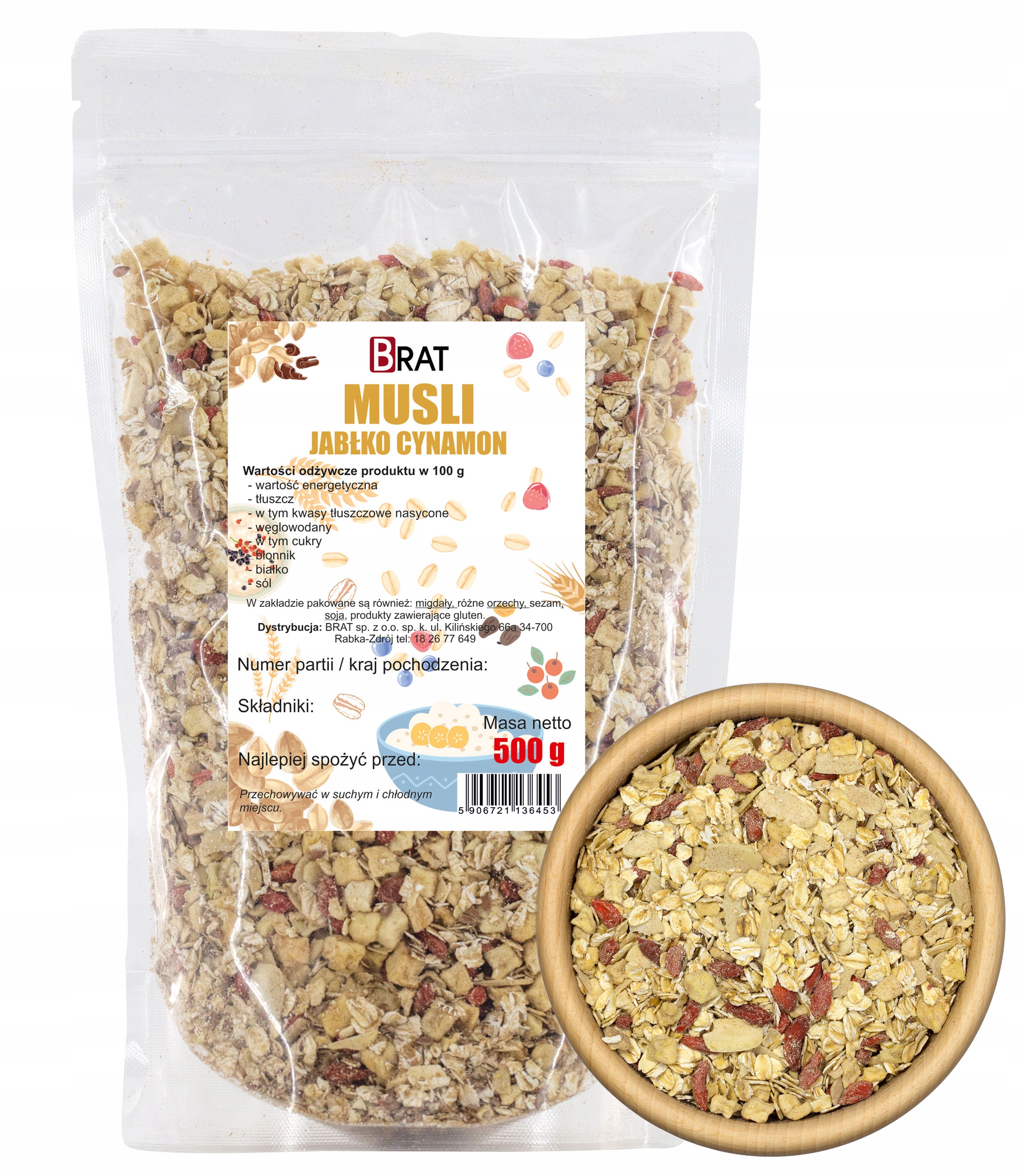 Levně 4X Brat Musli jablko-skořice 500 g