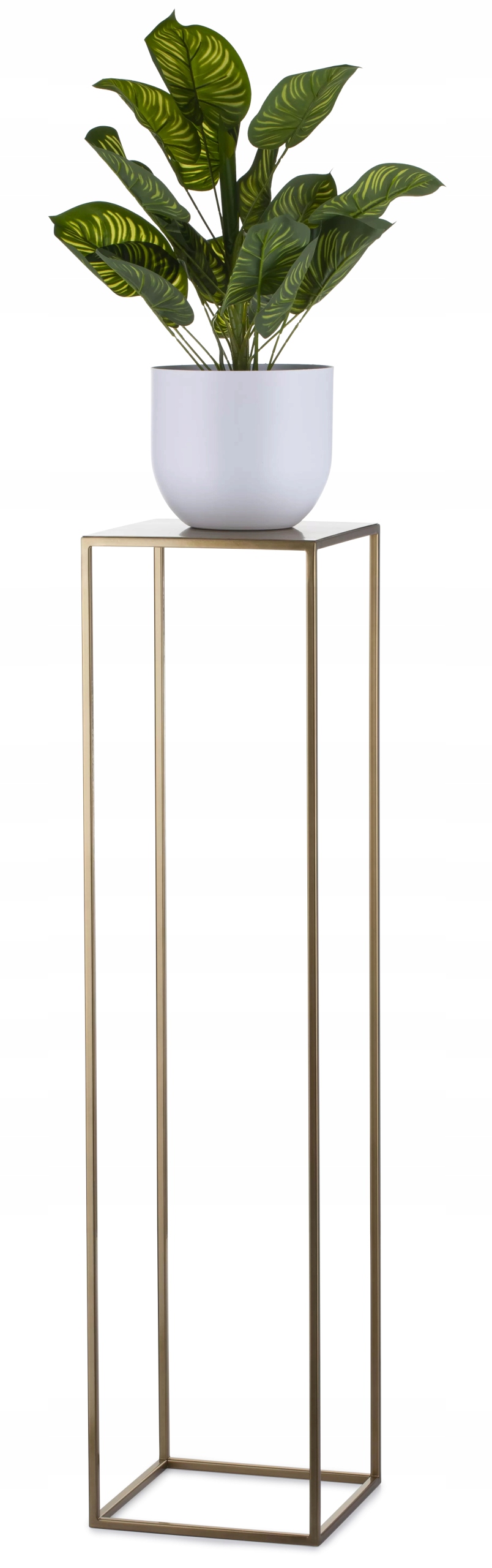 

Kwietnik stojący nowoczesny 100 cm metalowy złoty
