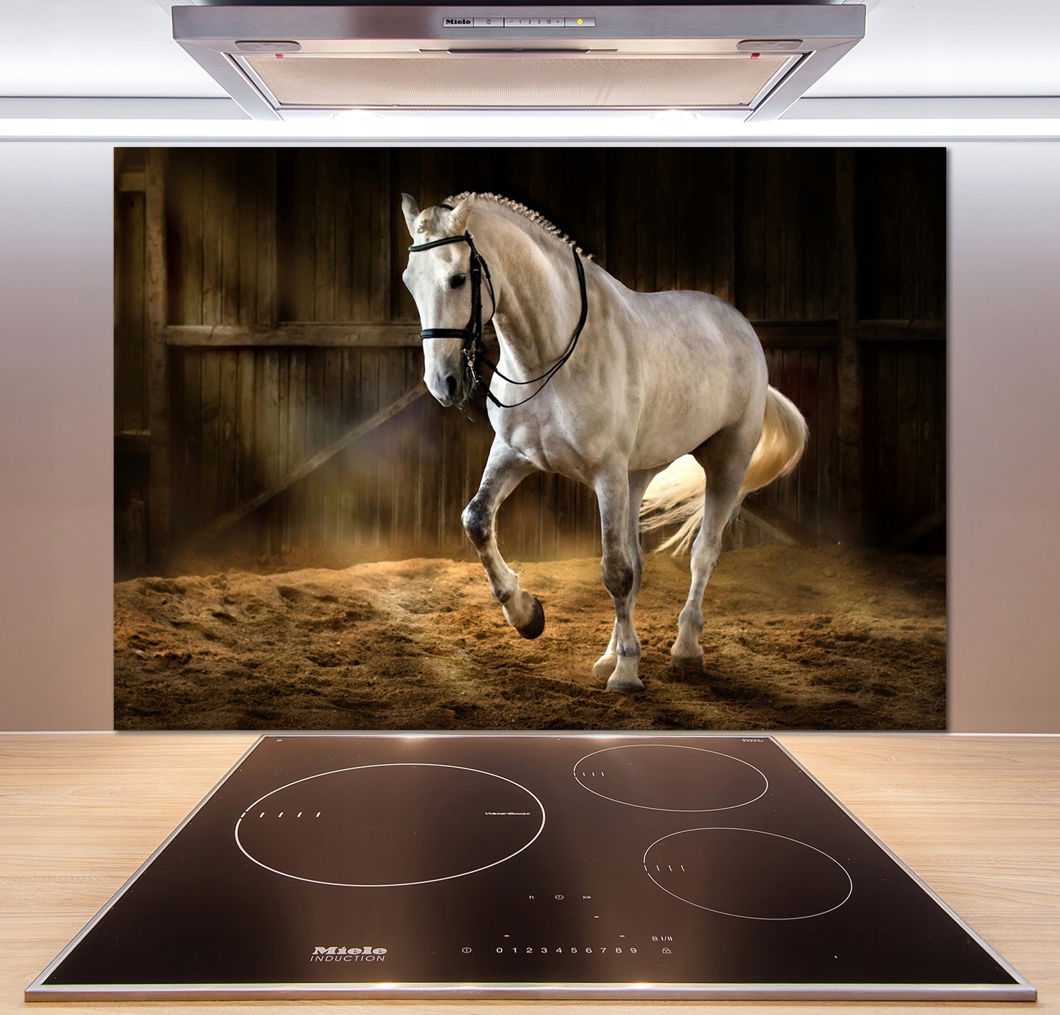 

Panel do kuchni Biały koń 100x70 cm Klej Gratis