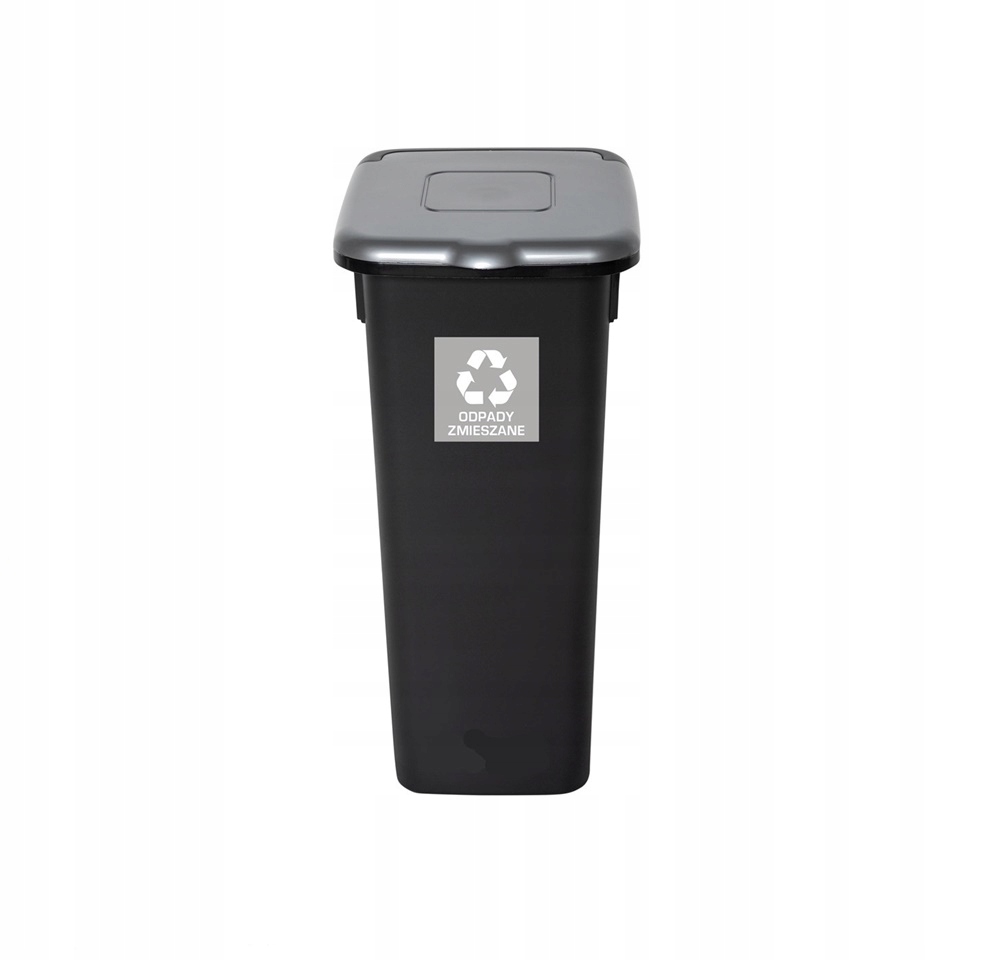 Kosz na Śmieci do Segregacji Pojemnik na Odpady Zmieszane Szary Flap 73l