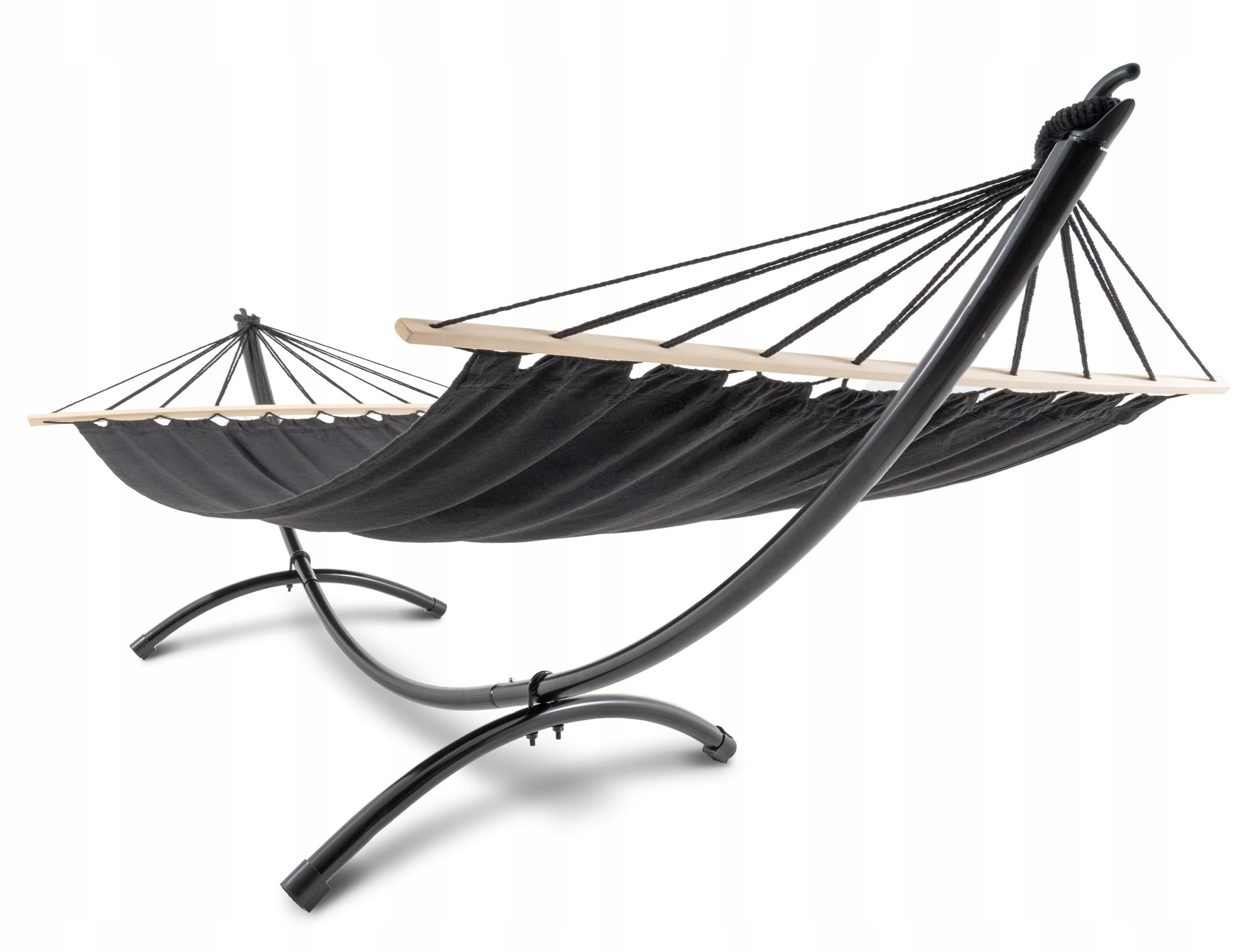 Hamak ogrodowy ze stelażem i drążkiem Rimini duży mocny stelaż di volio