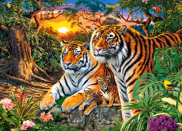 

Puzzle 180 Zwierzęta Koty Tygrys 7+ Castor