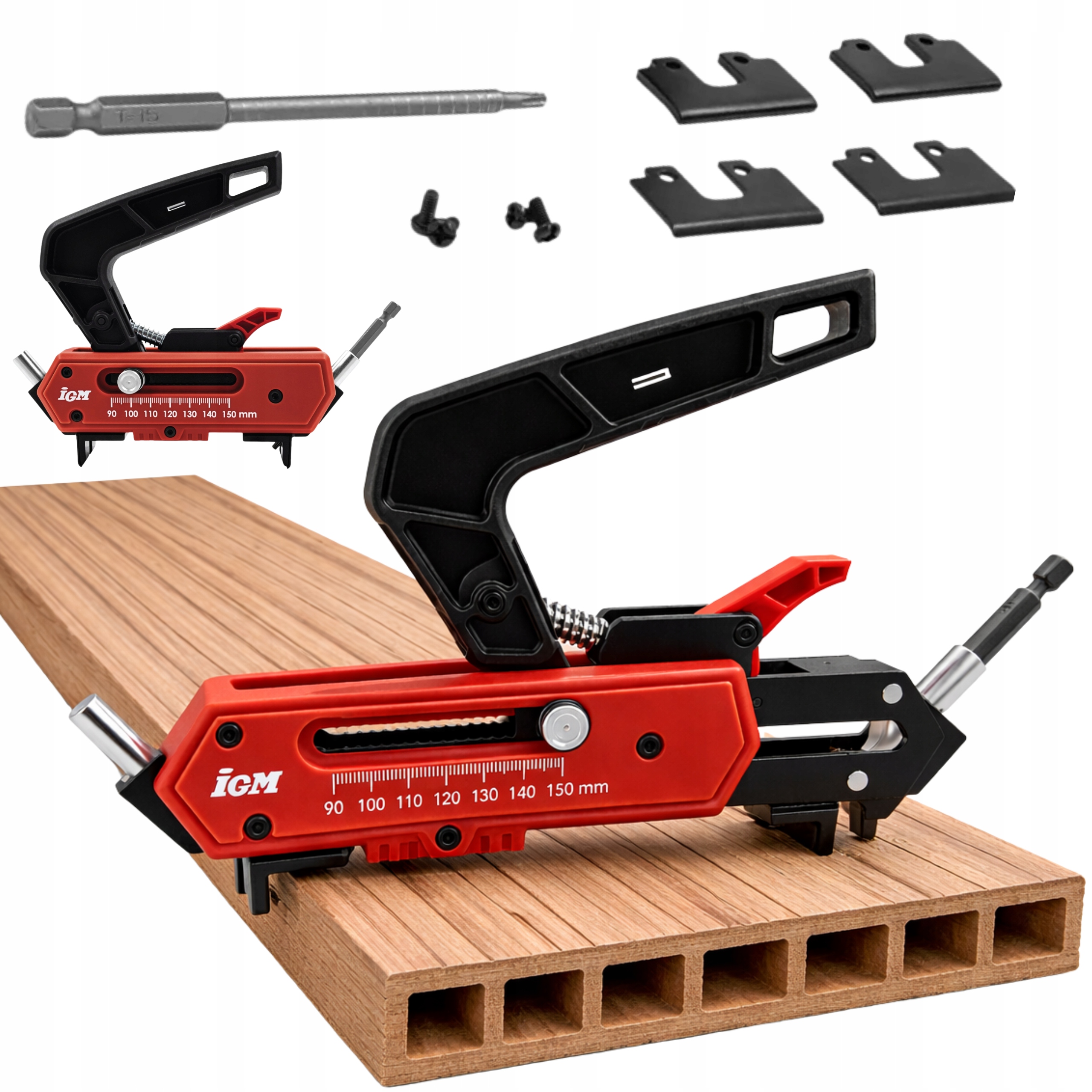 Przyrząd Do Montowania Desek Tarasowych szablon Z Regulacją 90–150mm