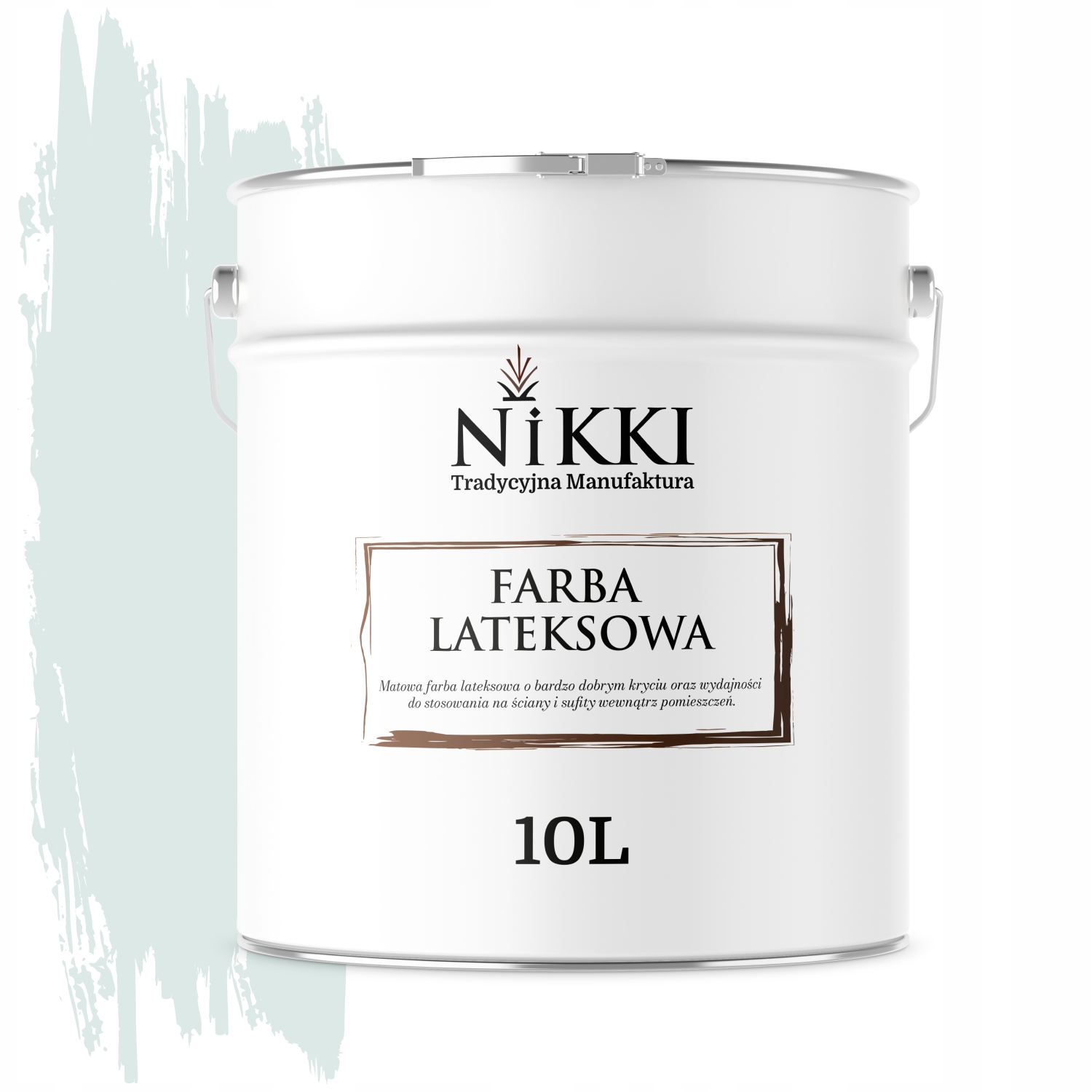 Latexová Farba Na Stenu Farba Biela Zlomená Tyrkysová H1576 10L Mat