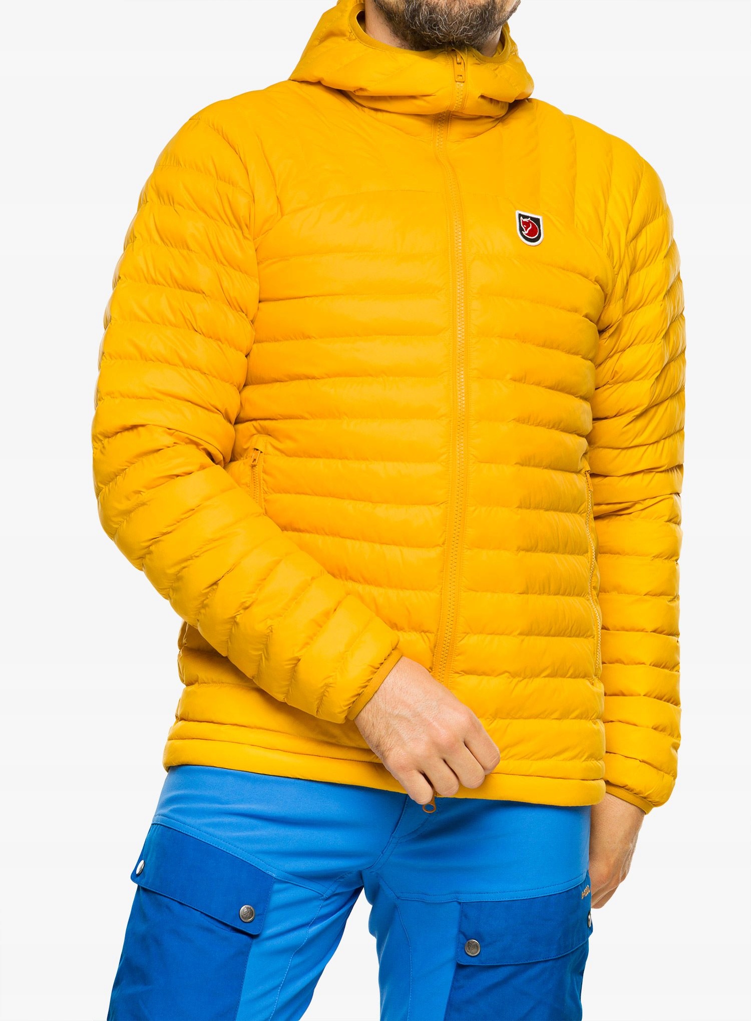 Zateplená bunda Fjallraven Expedition Latt Hoodie žlutá barva M
