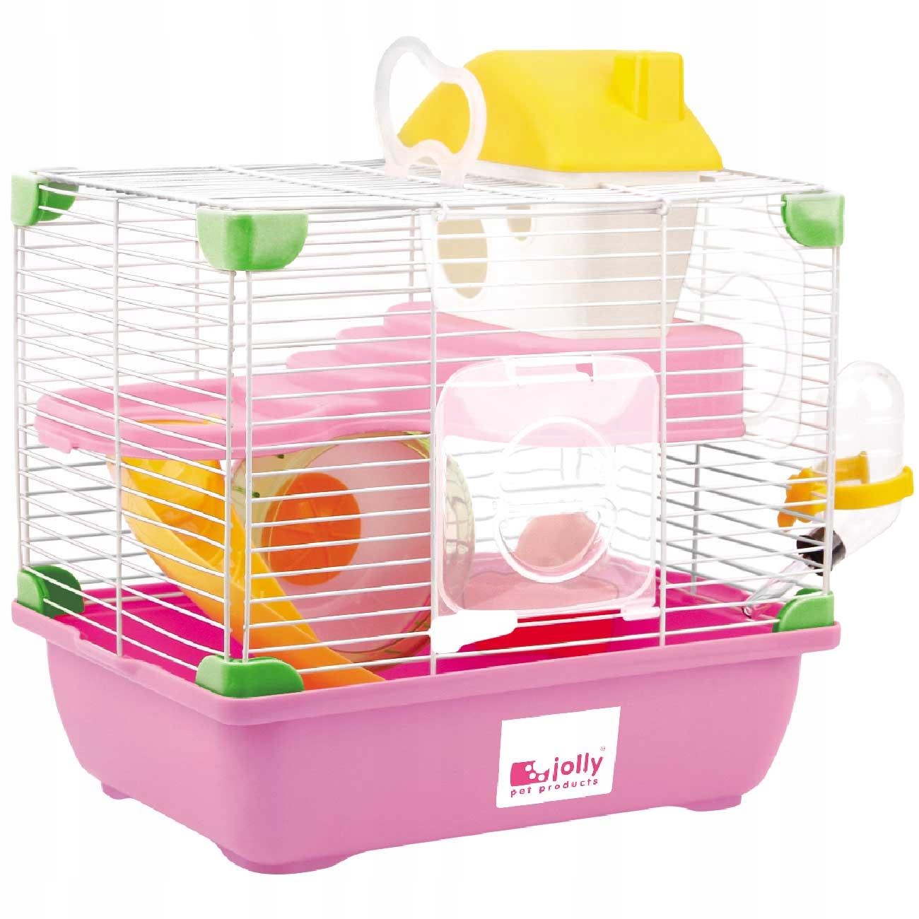 Klatka dla chomika różowa, średnia