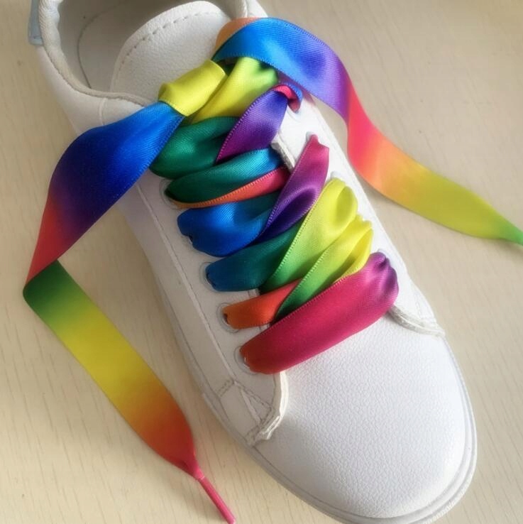 

Sznurówki, Sznurowadła Satynowe tęczowe_LGBT_120cm