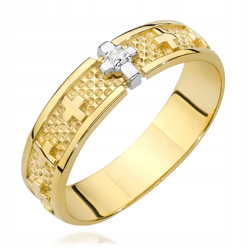 Krásný Zlatý Prstýnek Pr. 585 Růženec VEL.13