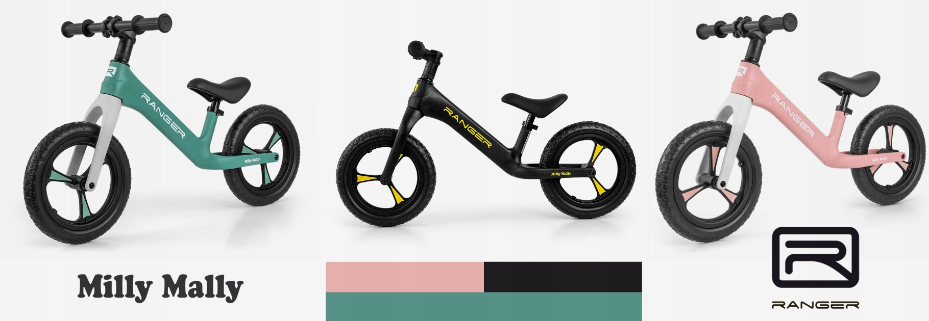Rowerek Biegowy piankowe koła 12" jeździk Ranger niebieski Milly Mally Rozmiar koła w calach 12