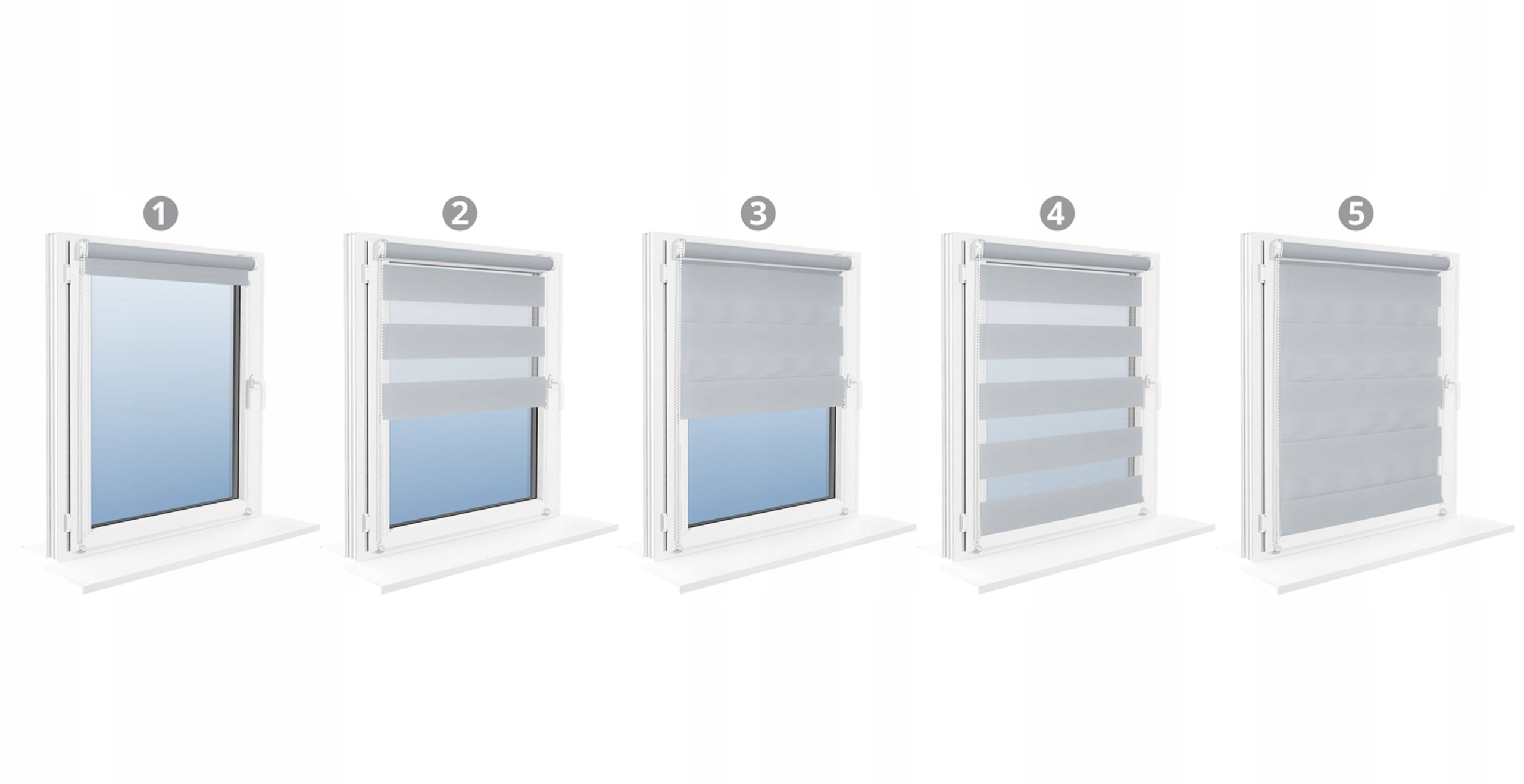 ROLETA OKIENNA DZIEŃ I NOC 56x150 Z NAPINACZEM NA WYMIAR Typ montażu bezinwazyjny