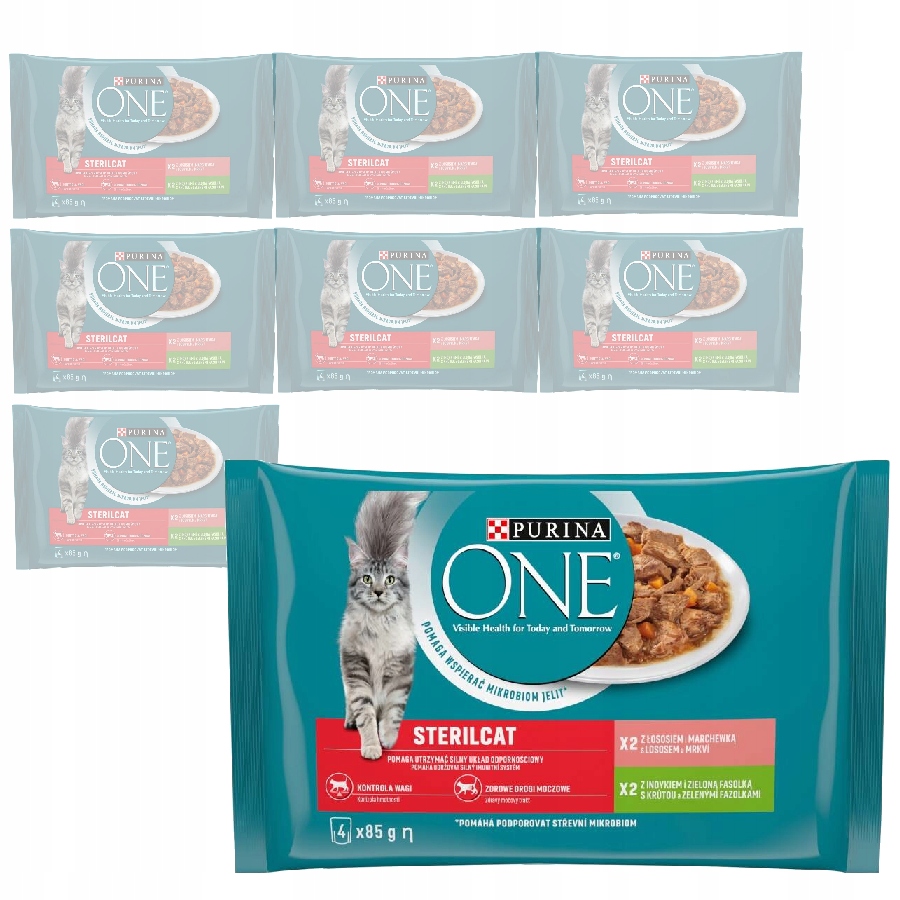 Levně Purina One Sterilcat Losos A Krůta Mokré Krmivo Pro Kočky 32x85 g