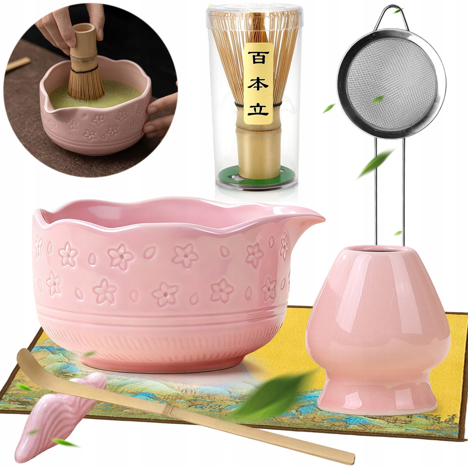 Levně Dárková Sada Matcha Na Čaj 7DÍLNÁ, Bambusová Keramika, Trvanlivá