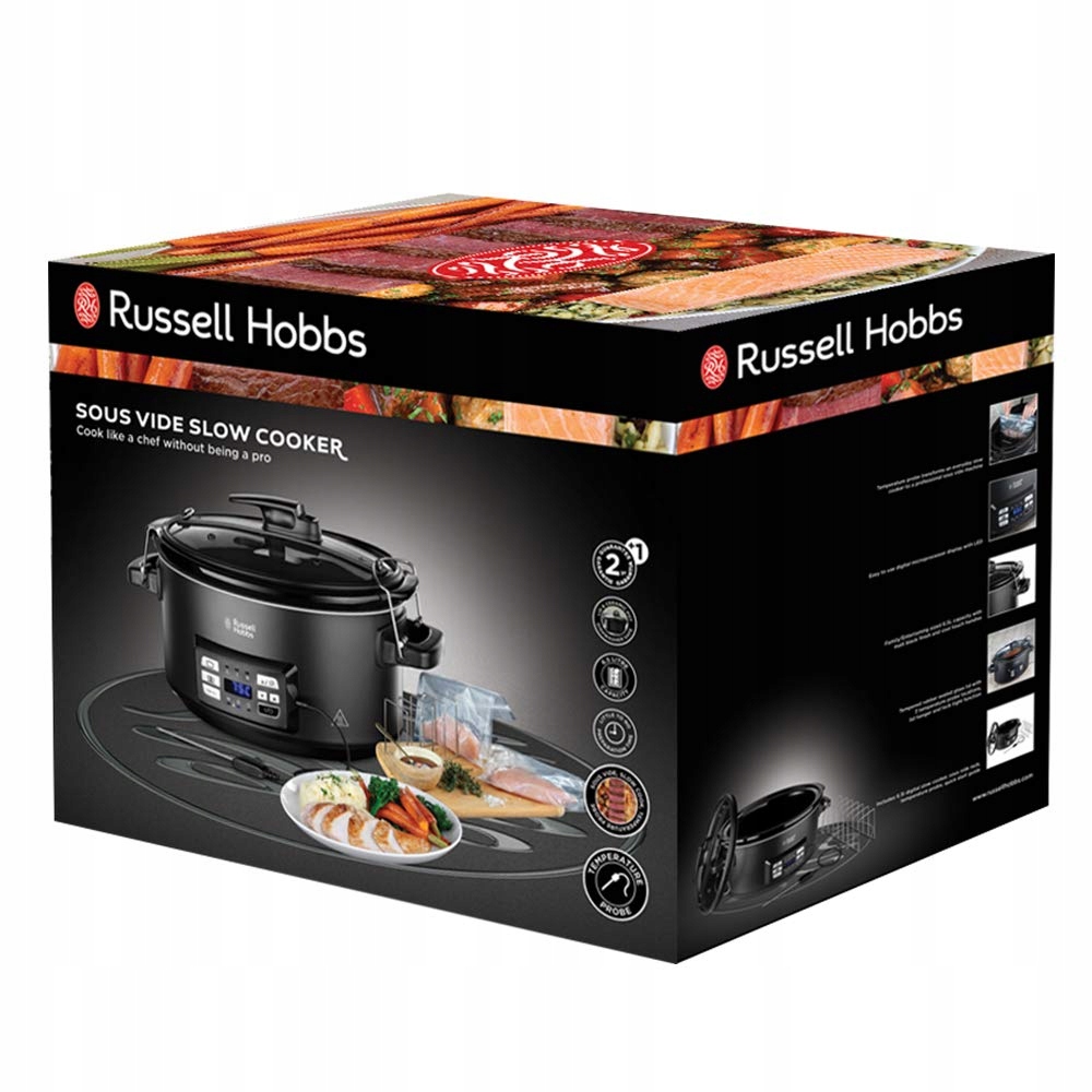 RUSSELL HOBBS Multicooker 3w1 Wolnowar Sous Vide 6,5L Cyfrowy Wyświetlacz — miniatura 2