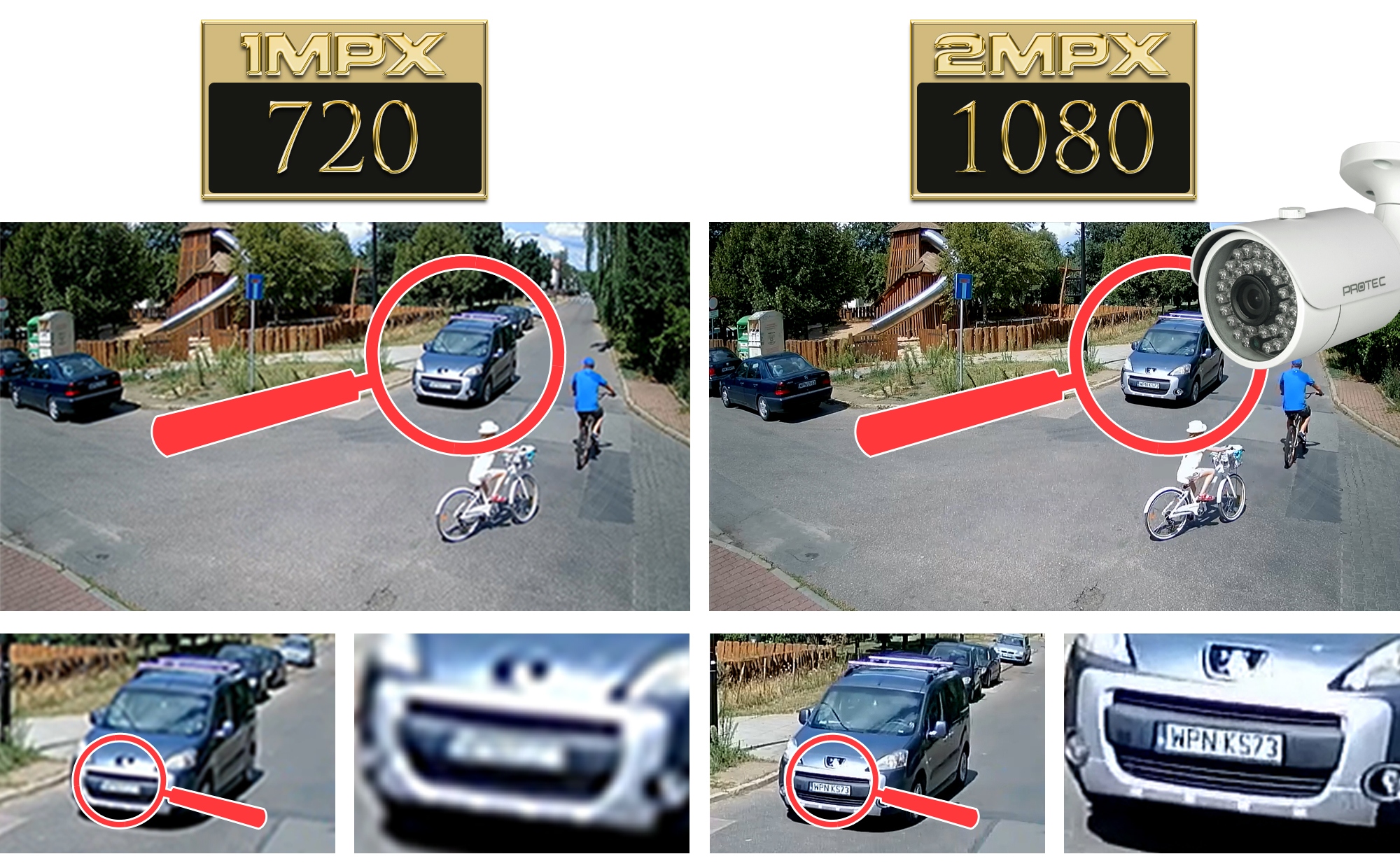 ZESTAW MONITORINGU 4 KAMERY FULL HD NA SKRĘTCE UTP Maksymalna pojemność dysków 6 TB