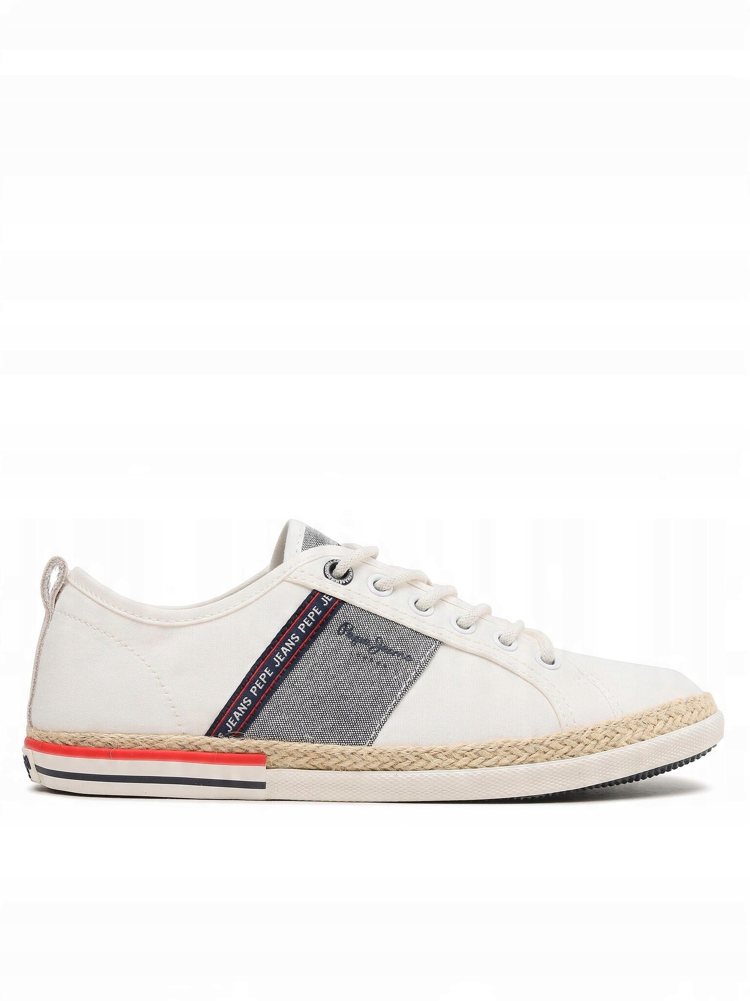 Pepe Jeans Pánské Bílé Šněrovací Espadrilky Casual 43 Awd