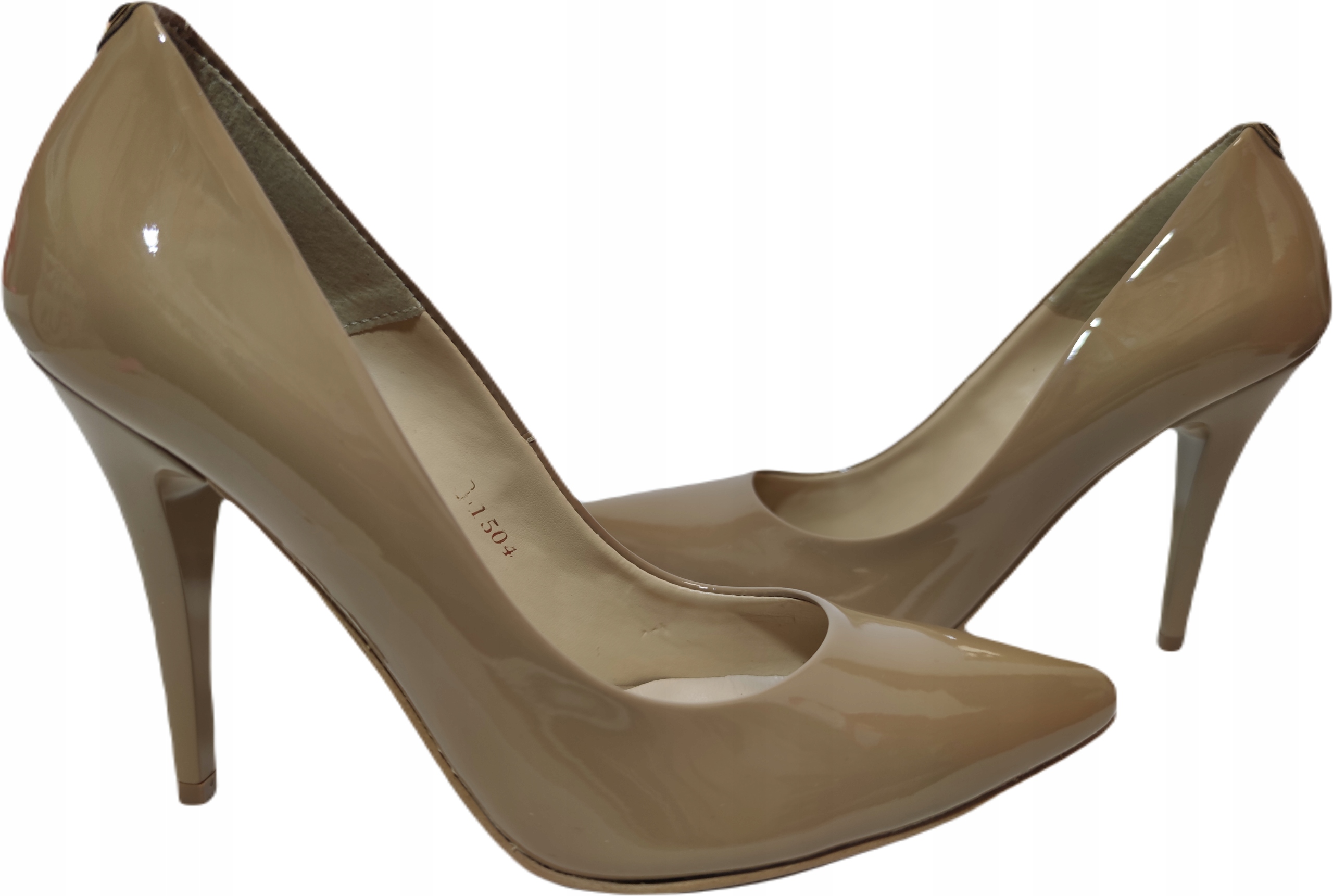 Klasické lodičky lak kůže Sala 1504 Béžová r38