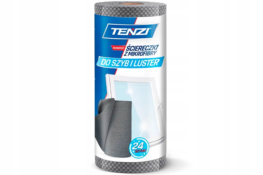 Levně Hadříky Utěrky z mikrovlákna pro skla a zrcadla na roli 30x45 cm 24 Kusů