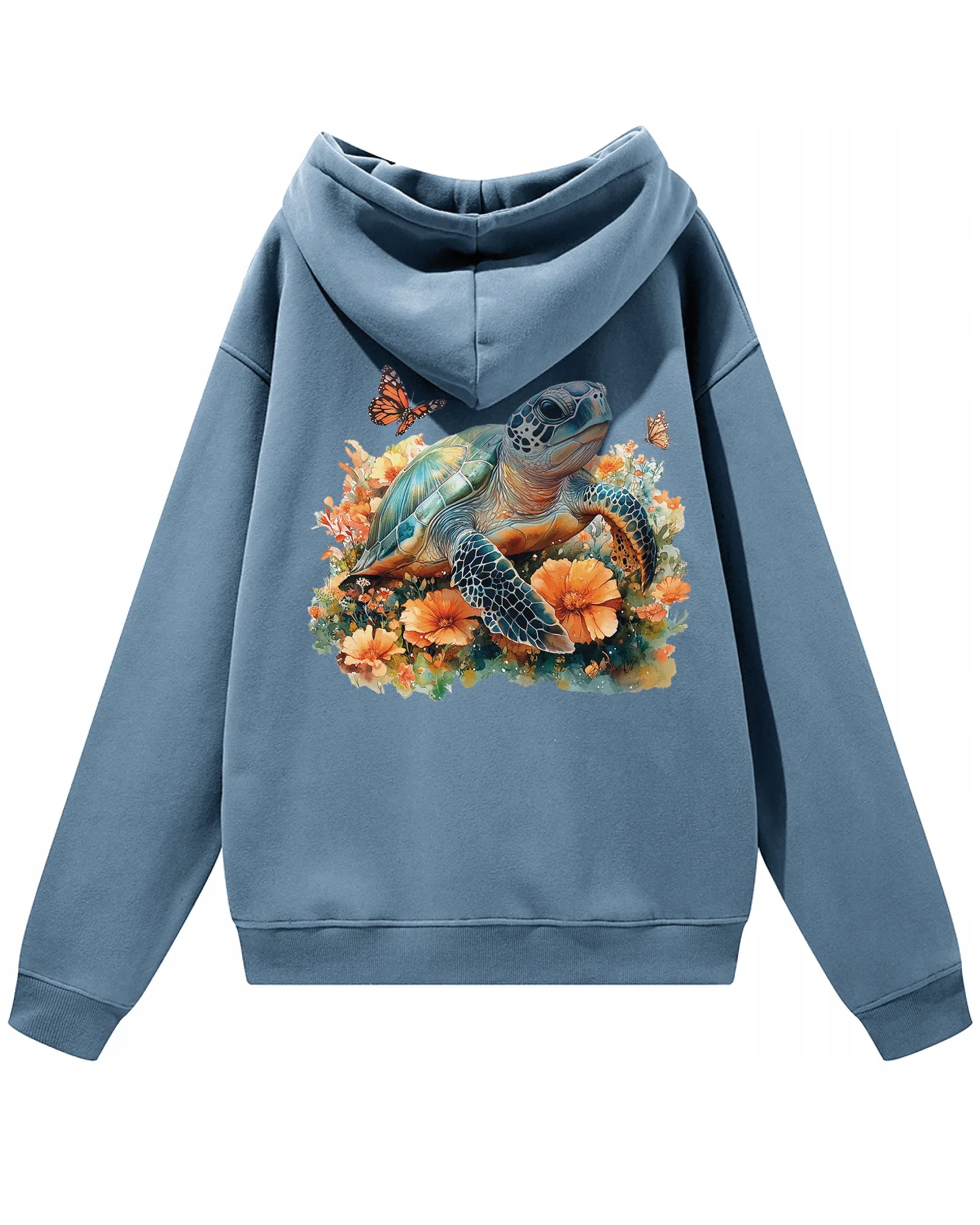 Mikina Turtle Nature and Harmony s kapucí Oversize mikina , barevná modrá, velikost S